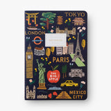 Rifle Paper Co. - Stitched Notebooks Set de 3 Cuadernos | Hojas con Líneas | Bon Voyage