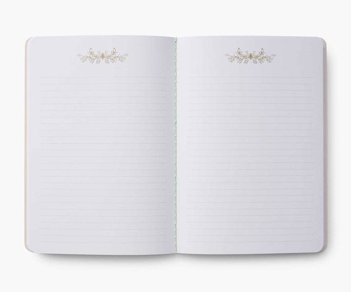 Rifle Paper Co. - Stitched Notebooks Set de 3 Cuadernos | Hojas con Líneas | Curio