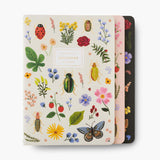 Rifle Paper Co. - Stitched Notebooks Set de 3 Cuadernos | Hojas con Líneas | Curio