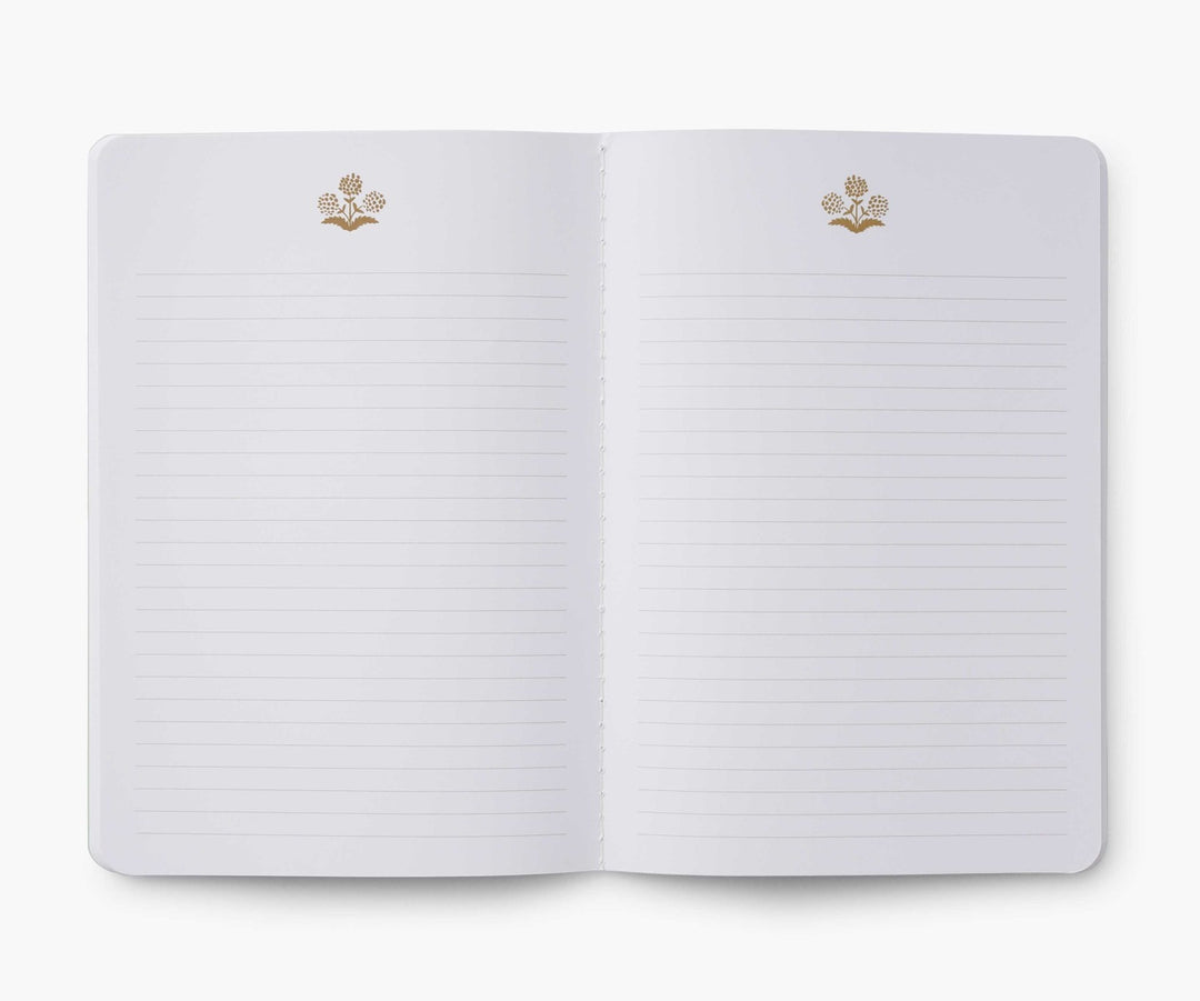 Rifle Paper Co. - Stitched Notebooks Set de 3 Cuadernos | Hojas con Líneas | Estee