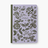 Rifle Paper Co. - Stitched Notebooks Set de 3 Cuadernos | Hojas con Líneas | English Rose