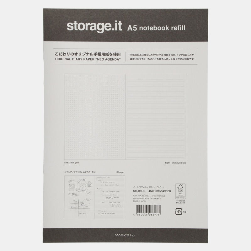 Mark's - Storage.it | Cuaderno de Recambio | Malla de puntos y líneas