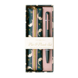 Designworks – Set de Bolígrafo y Estuche - Pen & Pouch Set - Teal Moon