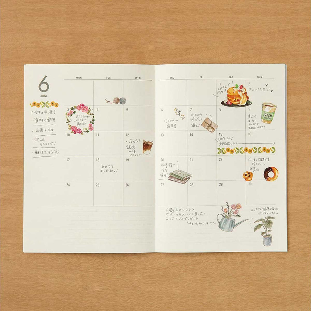 Midori - Pegatinas Transfer Sticker for Journaling | Monthly