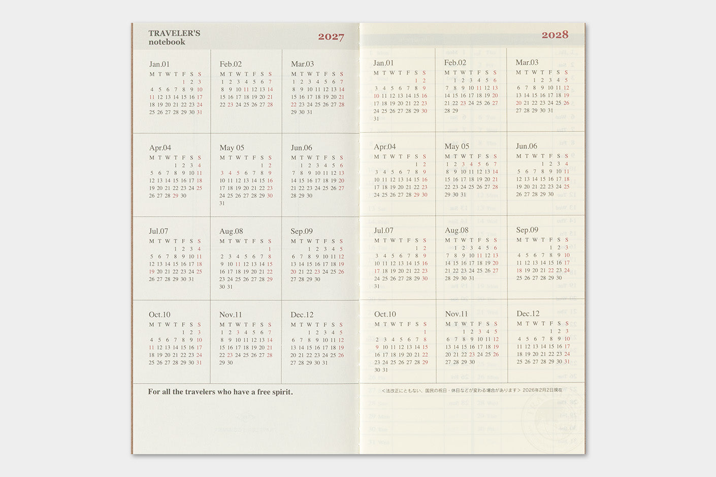 Agenda semanal y notas 2027 | Regular | Weekly + Memo — imagen 4