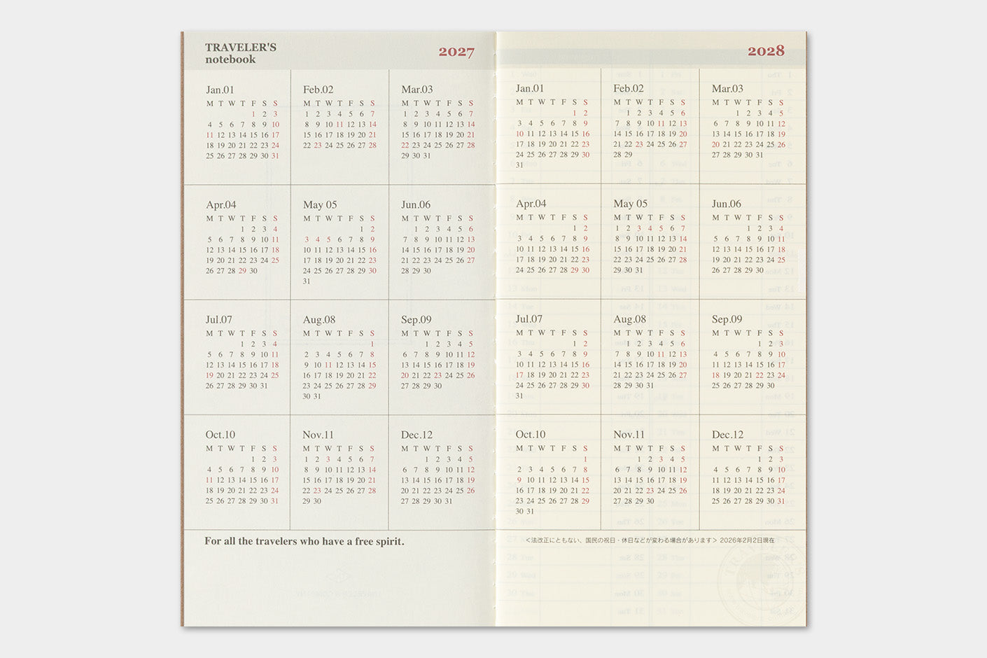 Agenda semanal y notas 2027 | Regular | Weekly + Memo — imagen 9