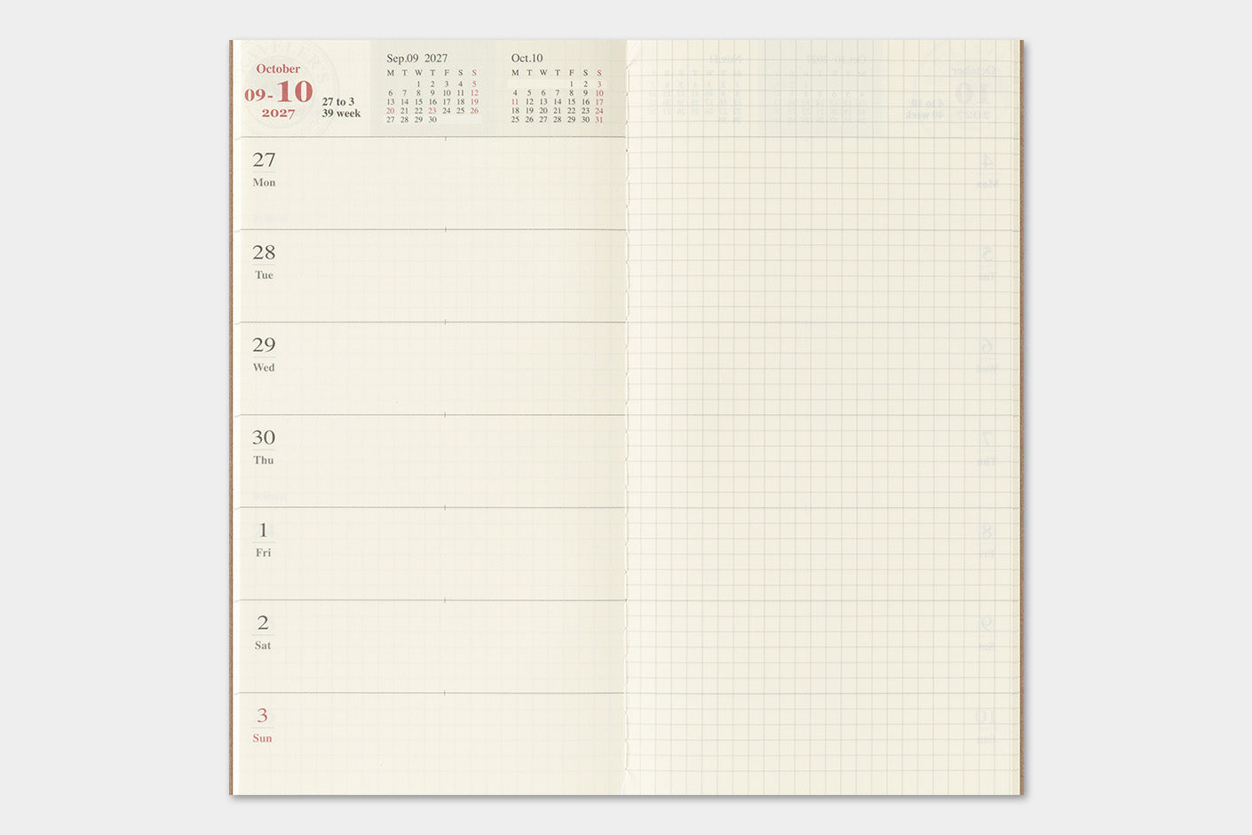 Agenda semanal y notas 2027 | Regular | Weekly + Memo — imagen 11