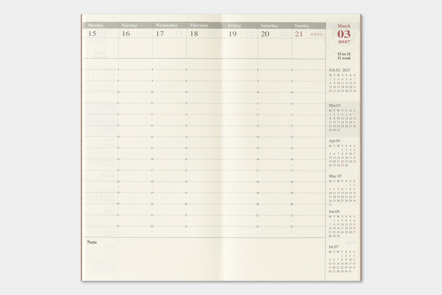 Agenda semanal vertical 2027 | Regular | Weekly Vertical — imagen 6