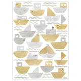 tresxics - Boat and Waves Stickers | Gris