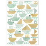 tresxics - Boat and Waves Stickers | Green