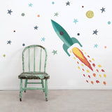 tresxics - Adhesivos de Pared  Cohete con Estrellas