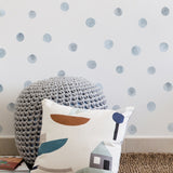 tresxics - Watercolor Circle Wall Stickers | Blue