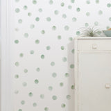 tresxics - Watercolor Circle Wall Stickers | Green