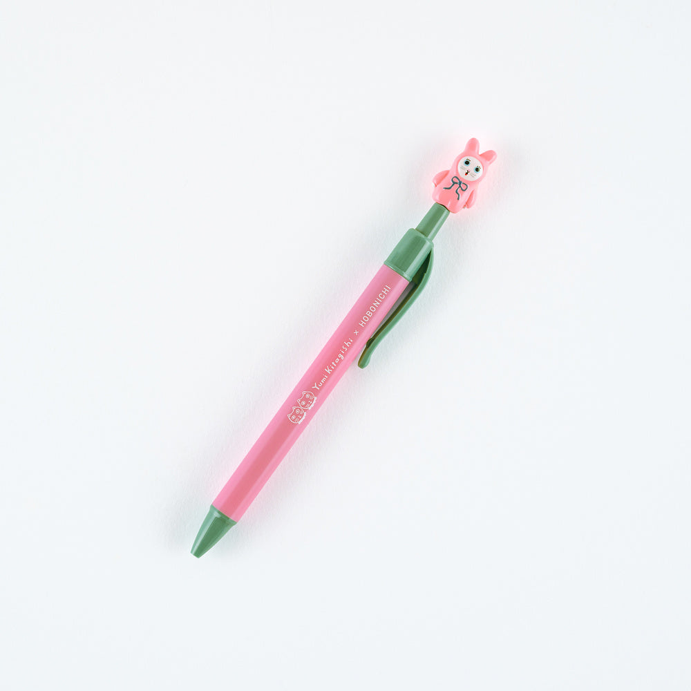 Hobonichi - Bolígrafo | Yumi Kitagishi: Ballpoint Pen (White Cat Bunny)