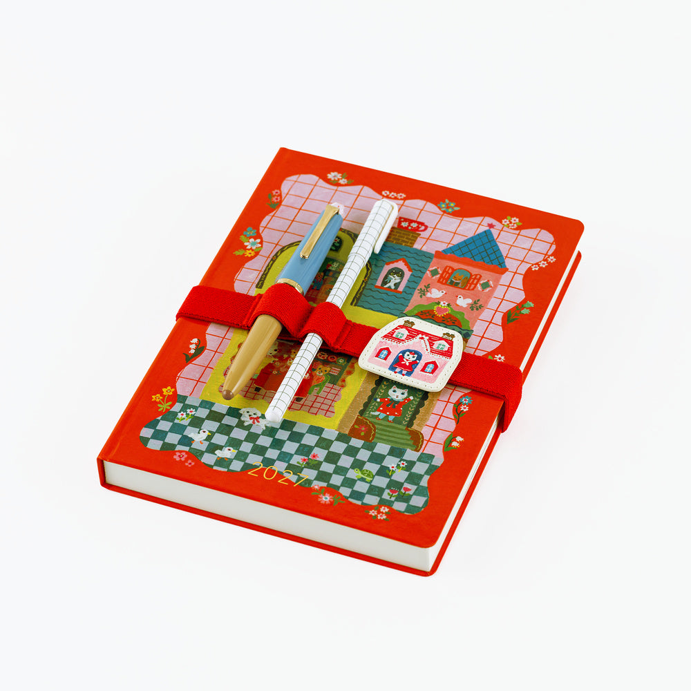 Hobonichi - Accesorio | Yumi Kitagishi: Book Band with Charm (White Cat) · detalle 3