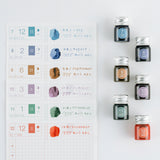 Hobonichi - Accesorio de escritura | Kakimori x TSUKI no IRO: Mini Ink Bottle Set (Jul-Dec) · detalle 7