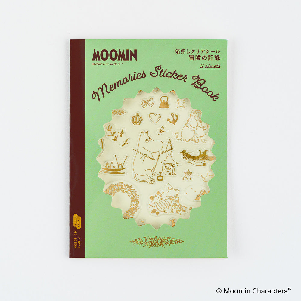 Hobonichi - Pegatinas | Moomin: Foil-Stamped Clear Stickers (Adventure Log)