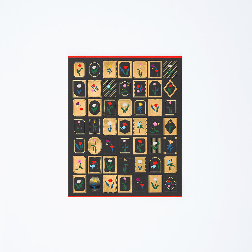 Hobonichi - Pegatinas | Yoshie Watanabe: Foil-Stamped Stickers (Petit Bloom)