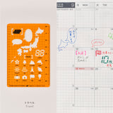 Hobonichi - Plantilla Hobonichi Stencil - Travel