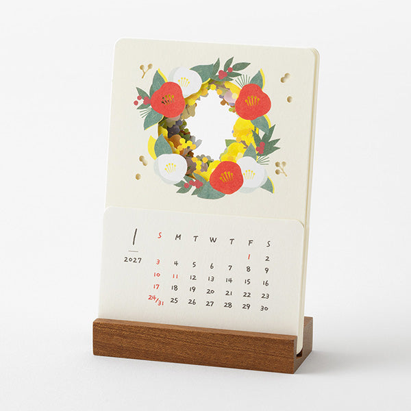 Midori - Calendario 2027 con corte láser | Flowers