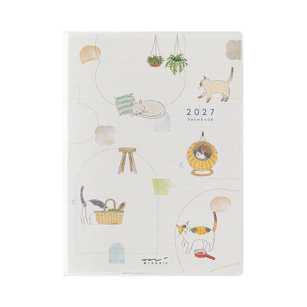 Midori - Agenda Pocket Diary A6 2027 | Cat