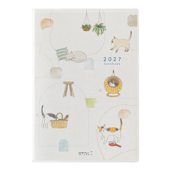 Midori - Agenda Pocket Diary B6 2027 | Cat
