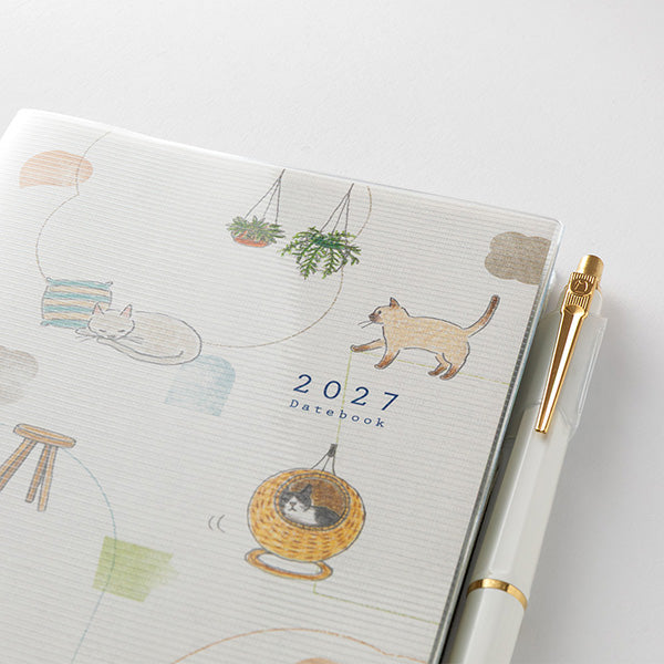 Midori - Agenda Pocket Diary B6 2027 | Cat