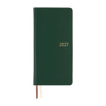 Hobonichi - Agenda Weeks 2027 en inglés | Leather: Forest Green