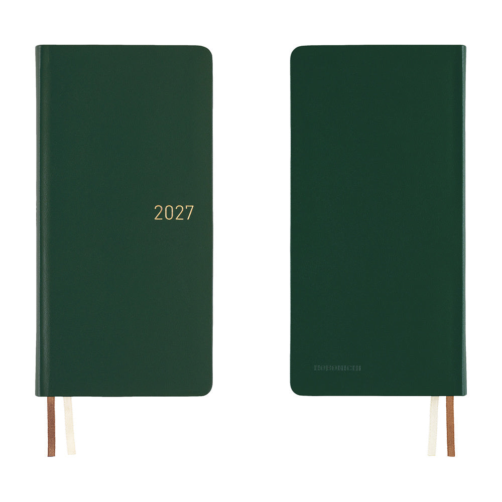Hobonichi - Agenda Weeks 2027 en inglés | Leather: Forest Green · detalle 7