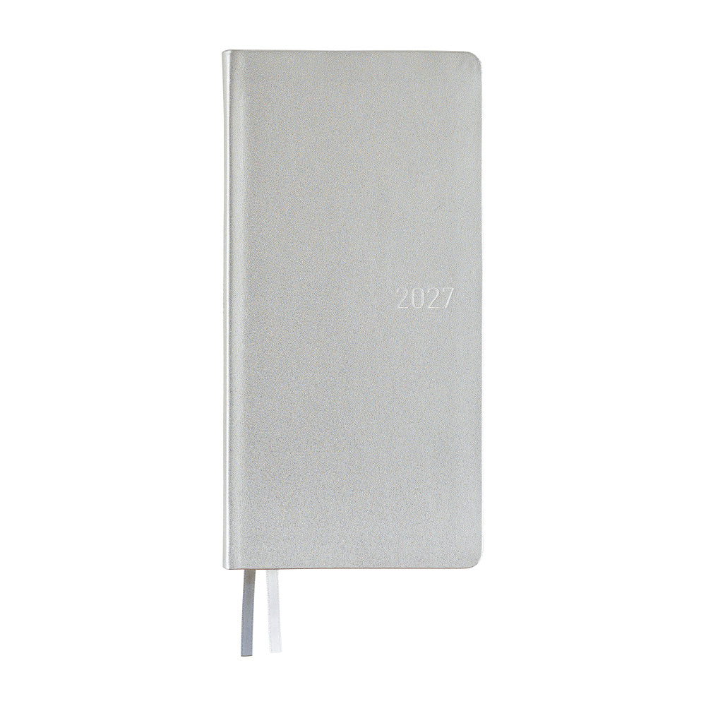 Hobonichi - Agenda Weeks 2027 en inglés | Leather: Noble Silver