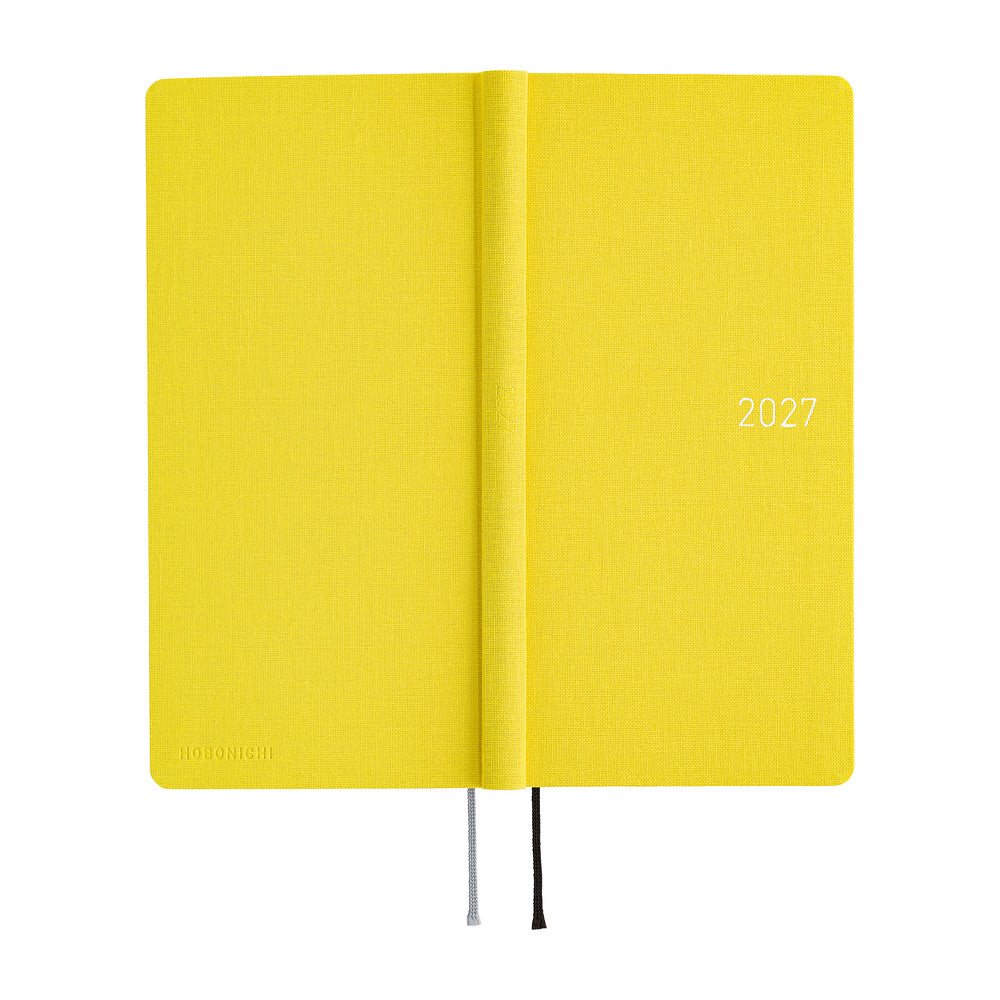 Hobonichi - Agenda Weeks 2027 en inglés | Colors: Canaria Yellow · detalle 3