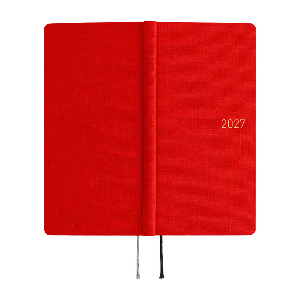 Hobonichi - Agenda Weeks 2027 en inglés | Colors: Poppy Red · detalle 3