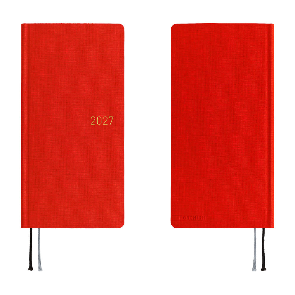 Hobonichi - Agenda Weeks 2027 en inglés | Colors: Poppy Red · detalle 7