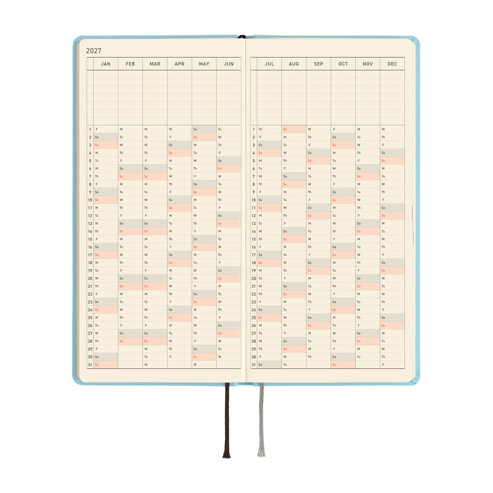Hobonichi - Agenda Weeks 2027 en inglés | Colors: Sea Glass · detalle 6