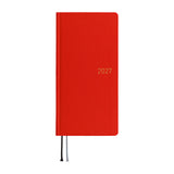 Hobonichi - Agenda Weeks Mega 2027 en inglés | Colors: Poppy Red