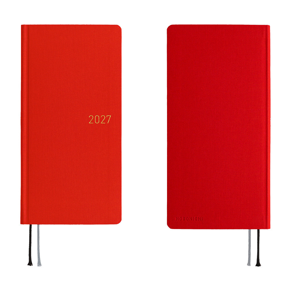Hobonichi - Agenda Weeks Mega 2027 en inglés | Colors: Poppy Red · detalle 7