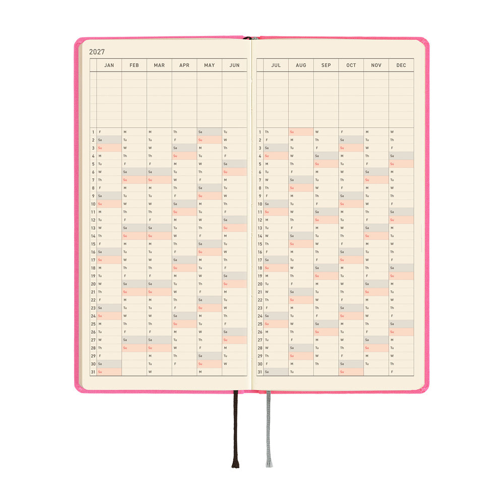 Hobonichi - Agenda Weeks Mega 2027 en inglés | Colors: Pink Sapphire · detalle 6