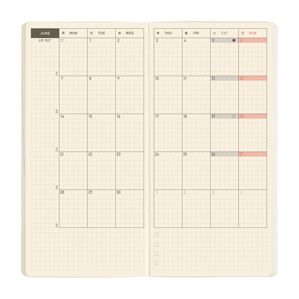 Hobonichi - Agenda Weeks Mega 2027 en inglés | Sneaker: Lime Green · detalle 4