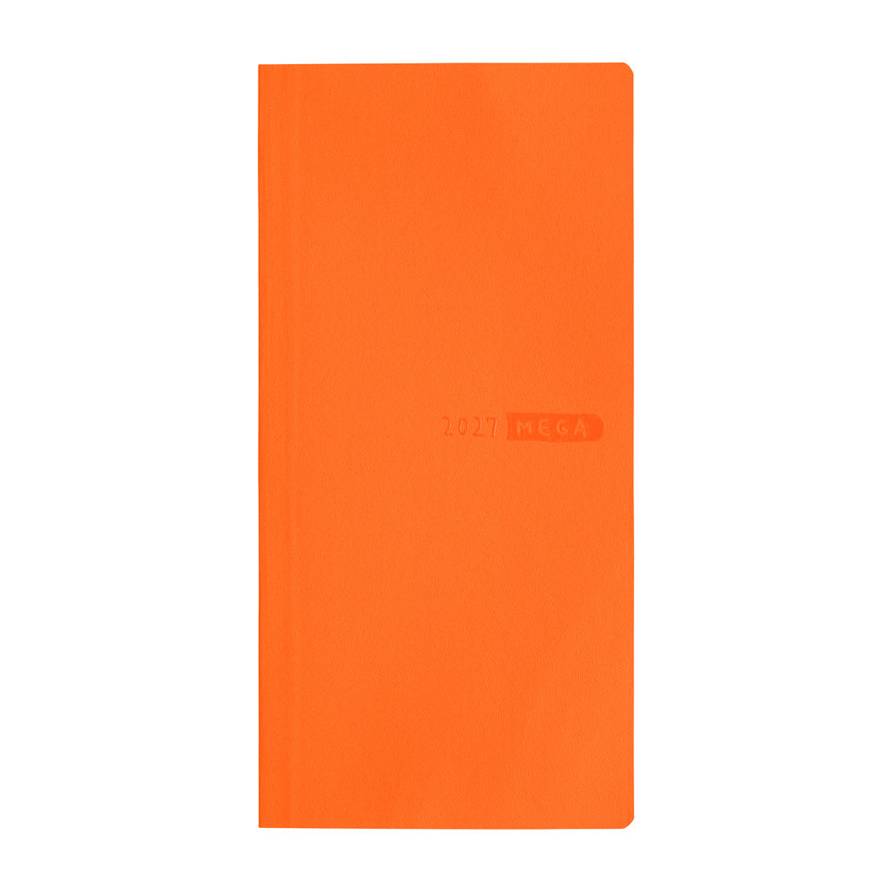 Hobonichi - Agenda Weeks Mega 2027 en inglés | Sneaker: Mandarin Orange