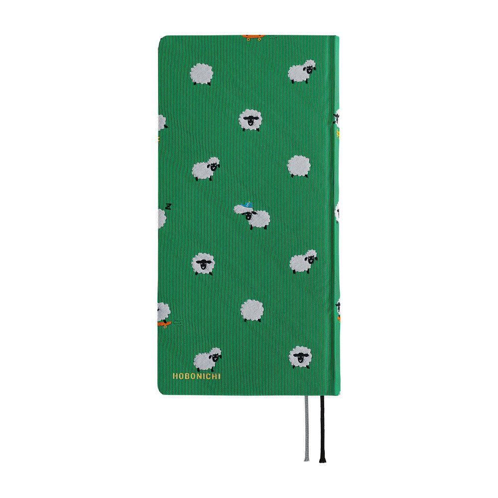 Hobonichi - Agenda Weeks Mega 2027 en inglés | Bow & Tie: Sheep Sheep Sheep · detalle 2