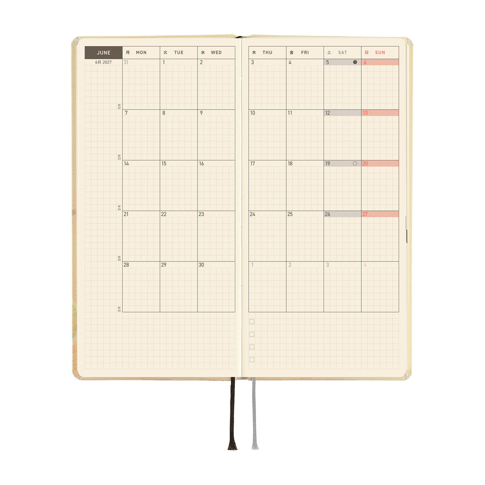Hobonichi - Agenda Weeks 2027 en inglés | Akiko Miyakoshi: Once, in Spring · detalle 4