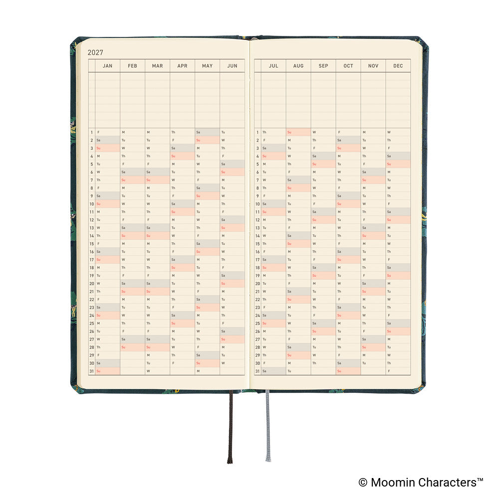 Hobonichi - Agenda Weeks 2027 en inglés | Moomin: A Day in the Life of Snufkin · detalle 6
