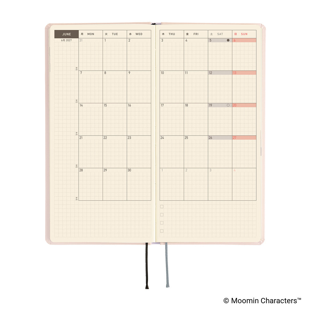 Hobonichi - Agenda Weeks 2027 en inglés | Moomin: At the Table · detalle 4
