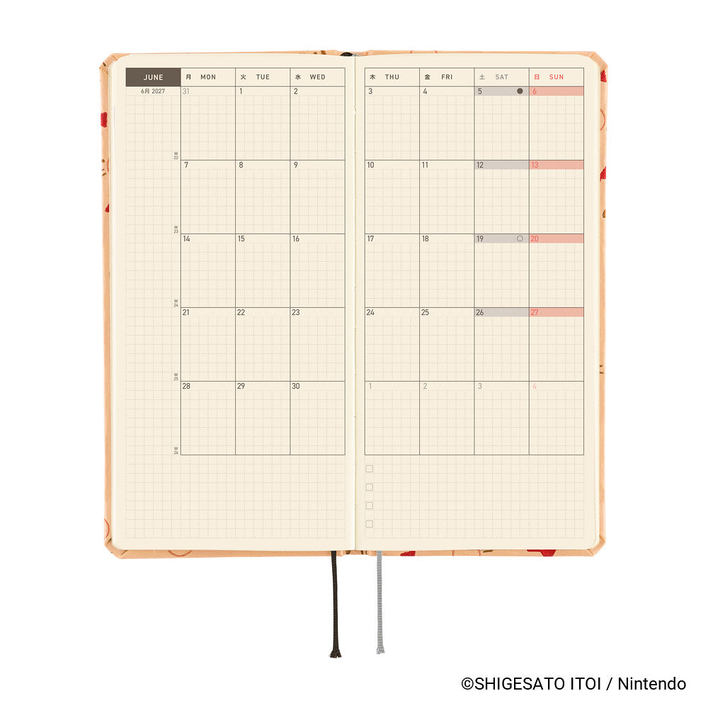 Hobonichi - Agenda Weeks 2027 en inglés | MOTHER: Mr. Saturn Pattern · detalle 4