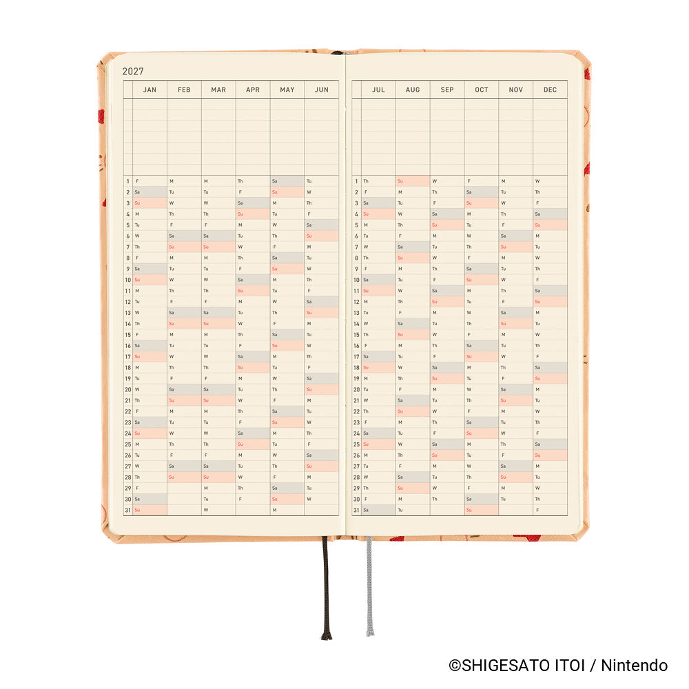 Hobonichi - Agenda Weeks 2027 en inglés | MOTHER: Mr. Saturn Pattern · detalle 6