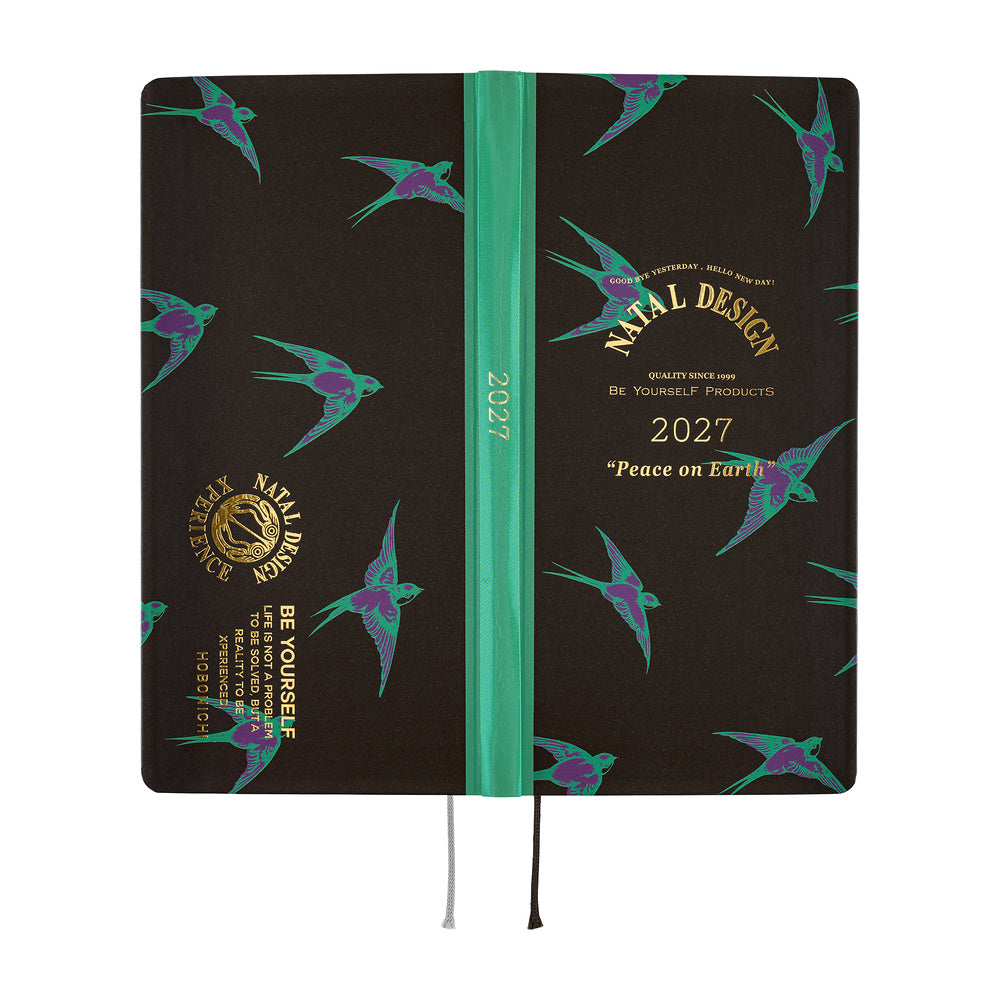Hobonichi - Agenda Weeks 2027 en inglés | Natal Design: Lucky Swallow · detalle 3