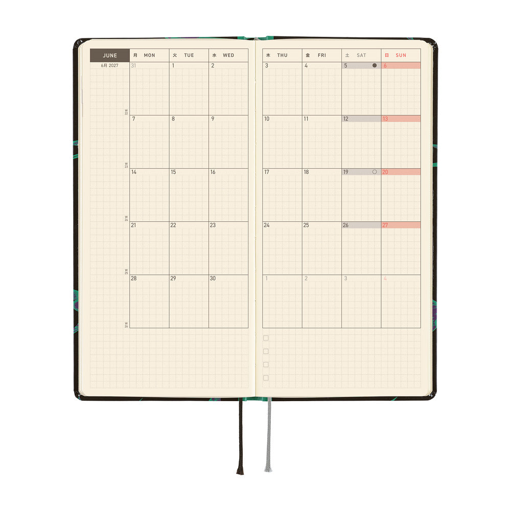 Hobonichi - Agenda Weeks 2027 en inglés | Natal Design: Lucky Swallow · detalle 4