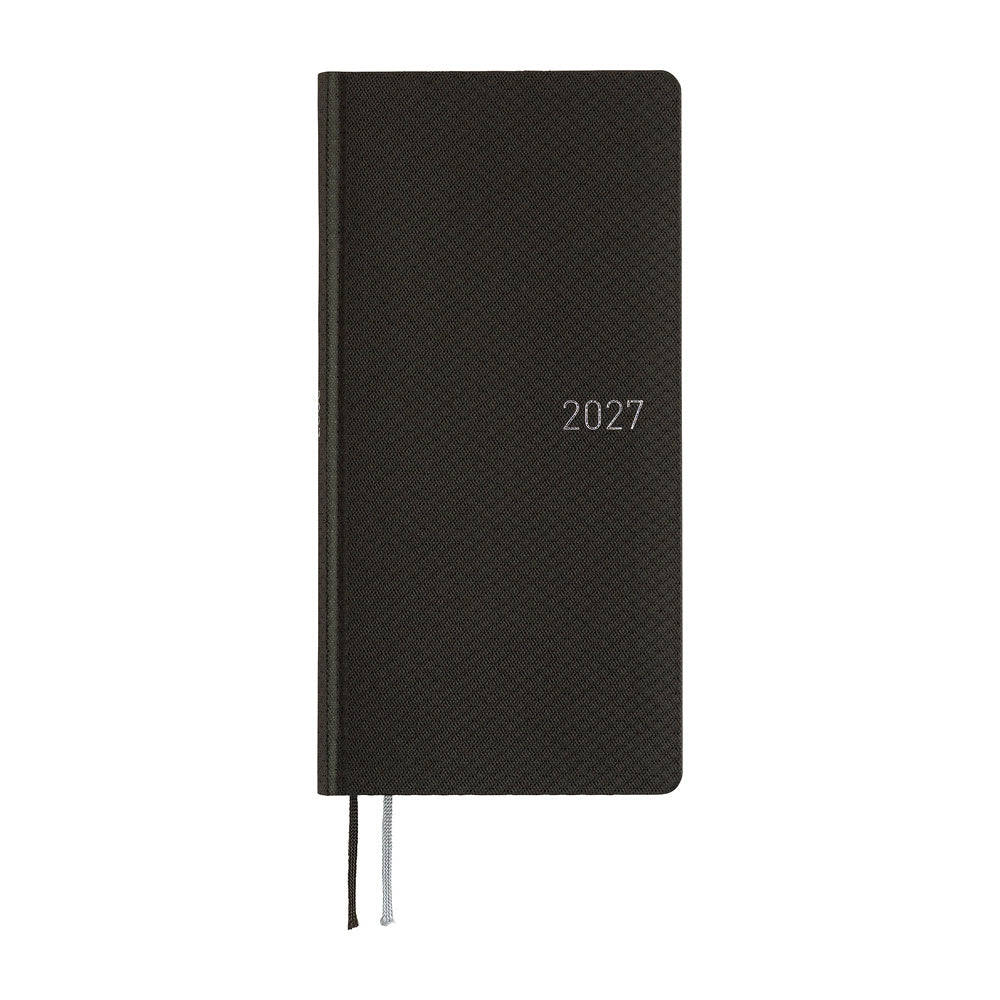 Hobonichi - Agenda Weeks 2027 en inglés | Paper Series: Black Argyle