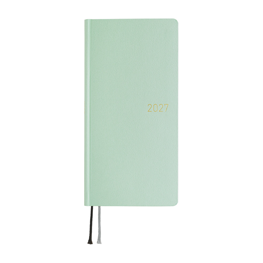 Hobonichi - Agenda Weeks 2027 en inglés | Paper Series: Frosty Jade