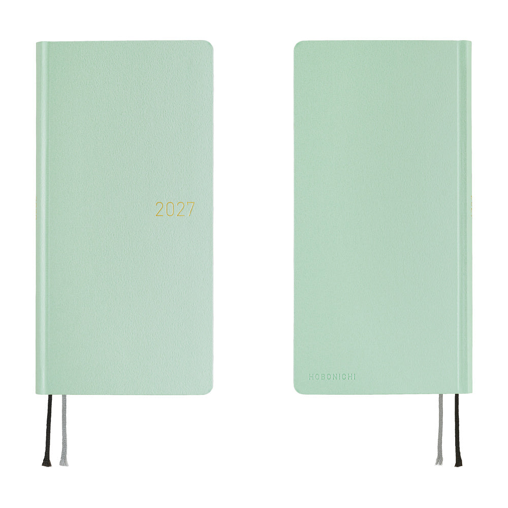 Hobonichi - Agenda Weeks 2027 en inglés | Paper Series: Frosty Jade · detalle 7